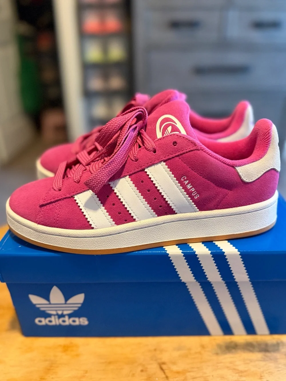 Adidas Campus 00s J Pink Suede Sneakers
